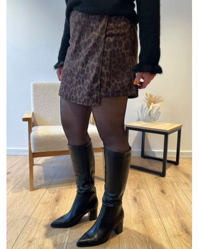 MIA | Jupe short imprimé léopard