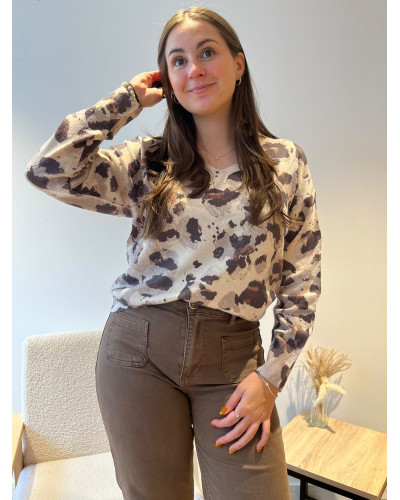 MARIUS | Pull imprimé animalier