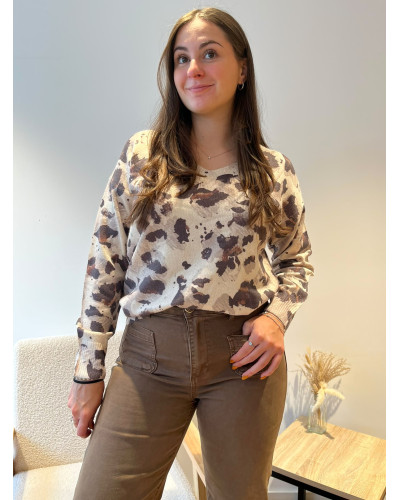 MARIUS | Pull imprimé animalier