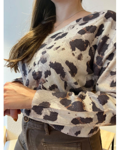 MARIUS | Pull imprimé animalier