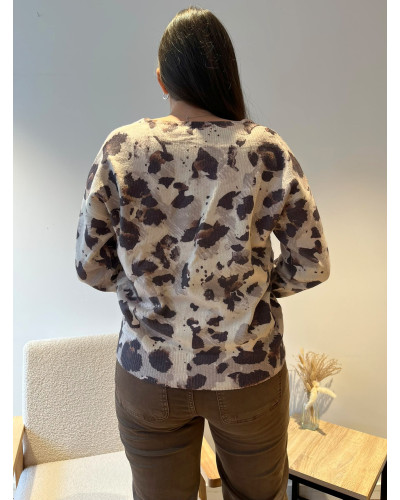 MARIUS | Pull imprimé animalier