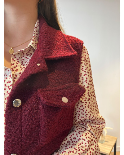 ROMY | Veste sans manche bordeaux