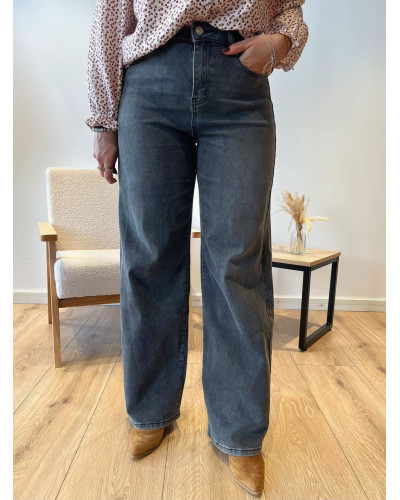 NOAH | Jean gris coupe wide