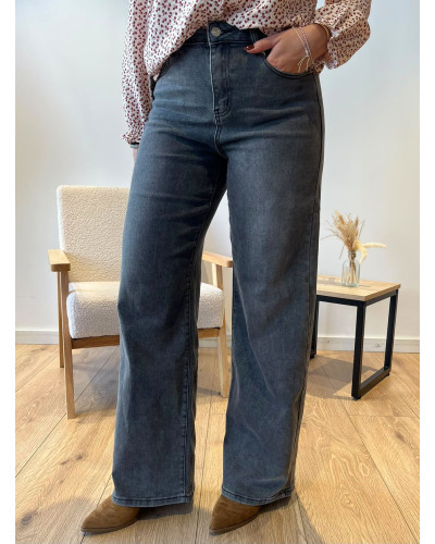NOAH | Jean gris coupe wide