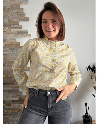 FLORA | Blouse en coton liberty jaune