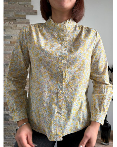 FLORA | Blouse en coton liberty jaune