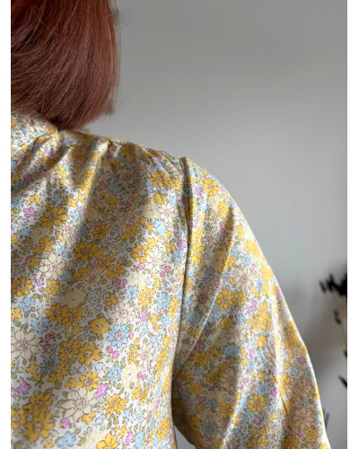 FLORA | Blouse en coton liberty jaune