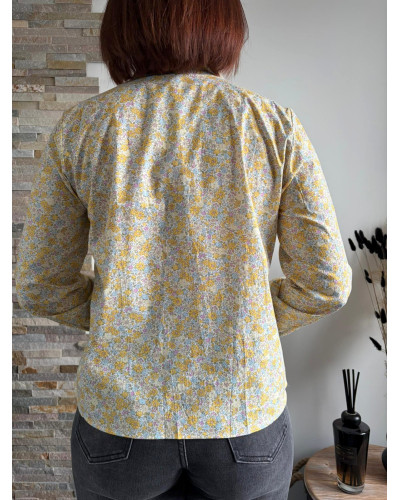 FLORA | Blouse en coton liberty jaune