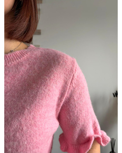 EMILIO | Pull manches courtes rose