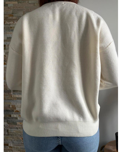 LUC | Pull blanc SOHO liberty