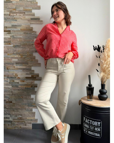 ISALINE | Blouse vichy rose