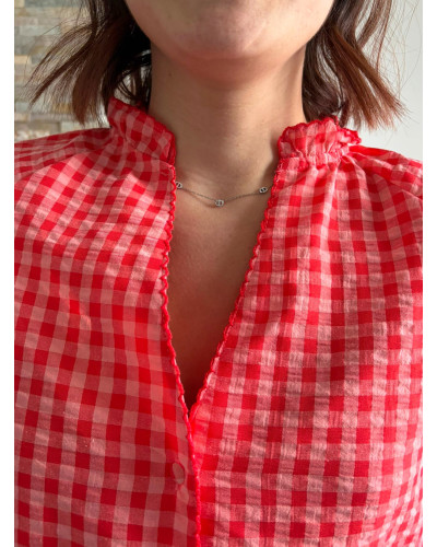 ISALINE | Blouse vichy rose