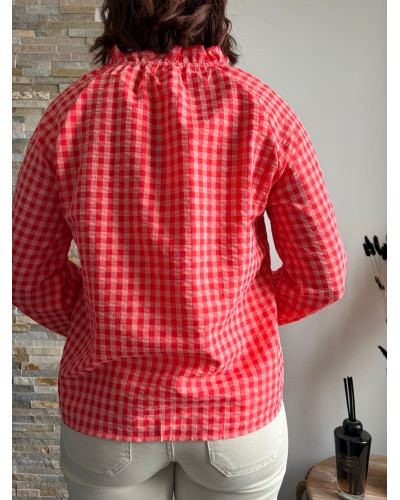 ISALINE | Blouse vichy rose