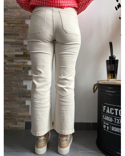 DIEGO| Jean wide leg beige