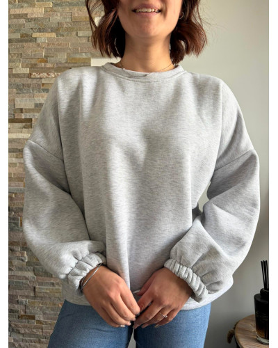 MARLEY | Sweat gris inscription MOMMY dans le dos