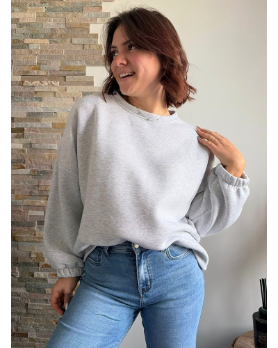 MARLEY | Sweat gris inscription MOMMY dans le dos