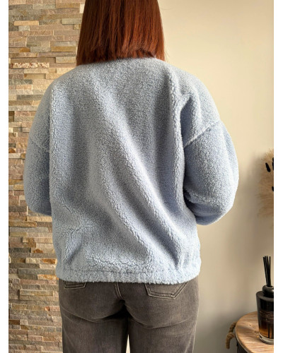 VALERIA | Veste polaire bleue La vie est belle