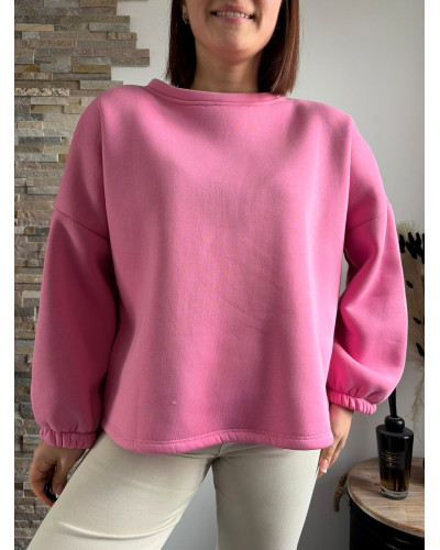 JULIEN | Sweat rose inscription DOG MOM dans le dos