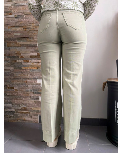MARCO | Jean wide leg vert amande