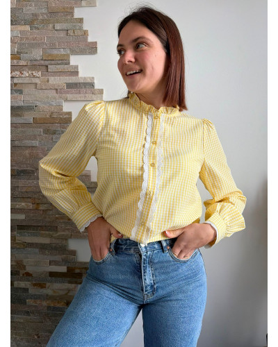 AMBRE | Blouse vichy jaune