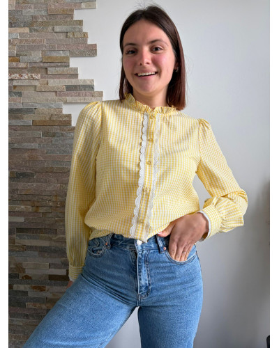 AMBRE | Blouse vichy jaune