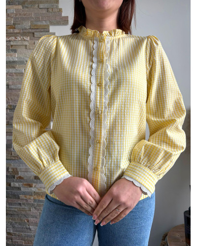 AMBRE | Blouse vichy jaune