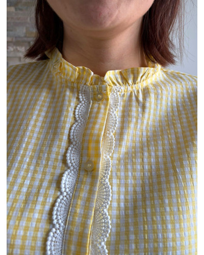 AMBRE | Blouse vichy jaune