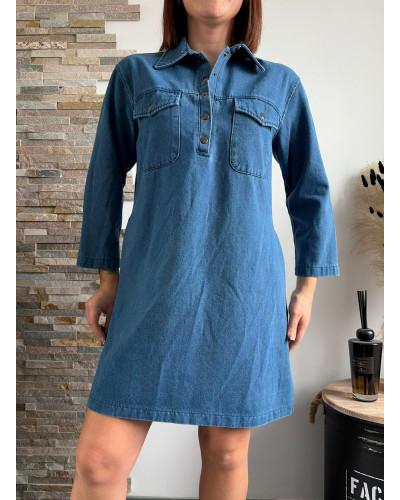 BRITTANY | Robe en jean coupe droite