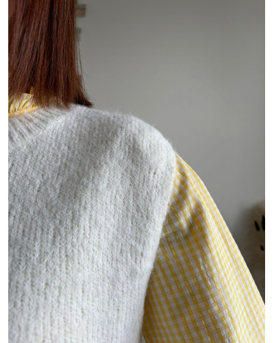 XAVIER | Pull sans manche blanc