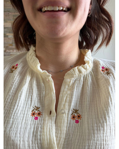 LAURA | Blouse en coton avec broderies