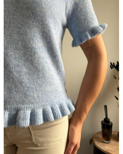 EMILIO | Pull manches courtes bleu