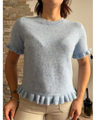 EMILIO | Pull manches courtes bleu