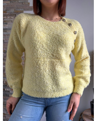 AUGUSTE | Pull jaune bouclette