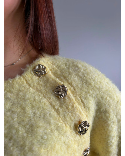 AUGUSTE | Pull jaune bouclette