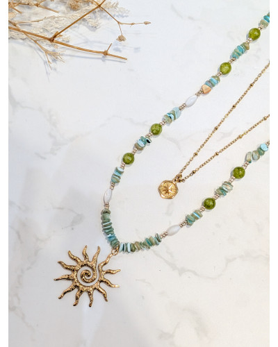 NAGUY | Collier multi rang en acier inoxydable