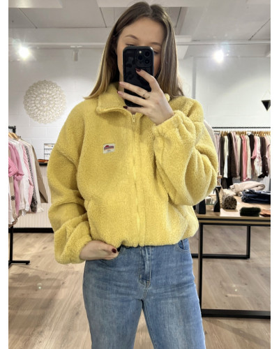 VALERIA | Veste polaire jaune La vie est belle