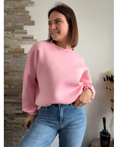 PETER | Sweat rose inscription COPINE dans le dos