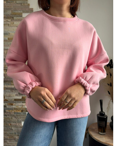 PETER | Sweat rose inscription COPINE dans le dos