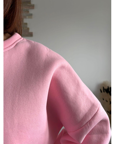 PETER | Sweat rose inscription COPINE dans le dos