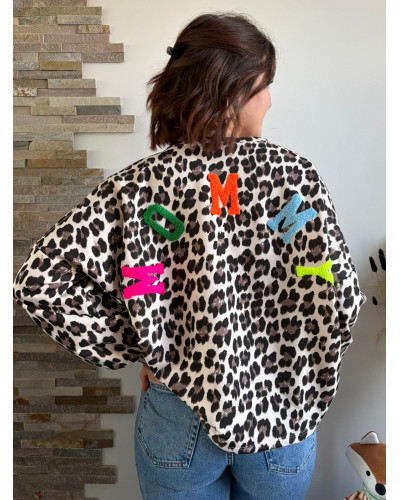 BASILE | Sweat MOMMY léopard