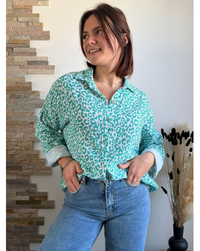 BERNADETTE | Chemise léopard gaze de coton