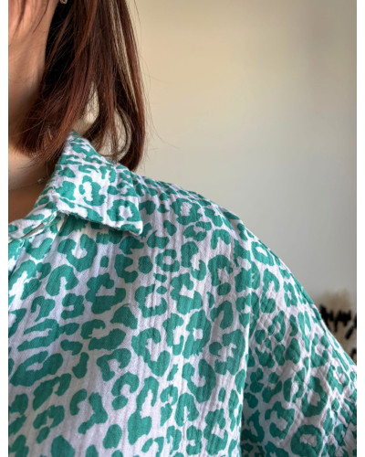 BERNADETTE | Chemise léopard gaze de coton