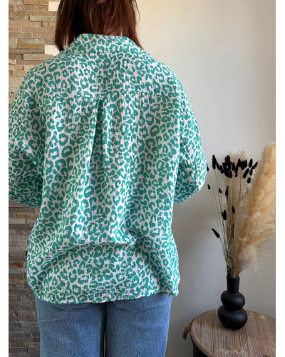 BERNADETTE | Chemise léopard gaze de coton