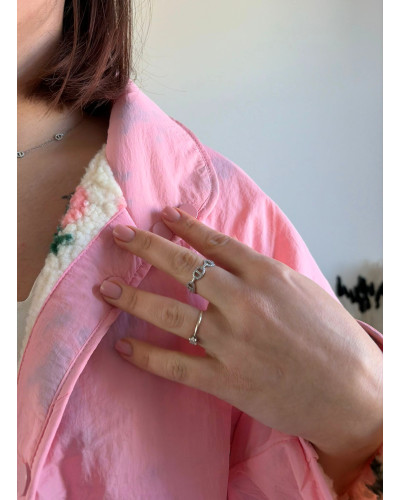 EMMA | Veste sherpa écrue avec fleurs