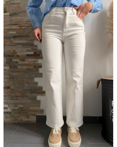 VINCENT | Jean coupe droite blanc