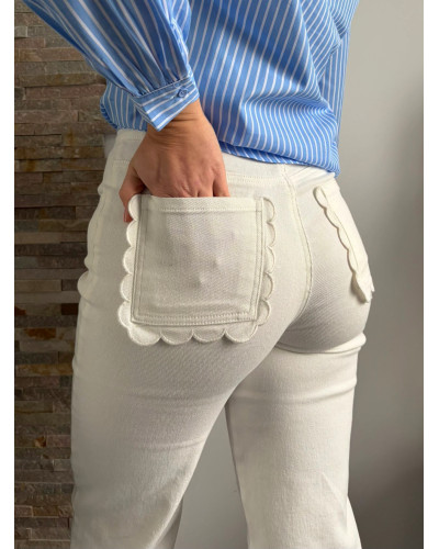 VINCENT | Jean coupe droite blanc