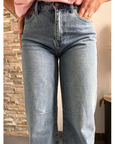 BRANDY | Jean balloon bleu clair oraije