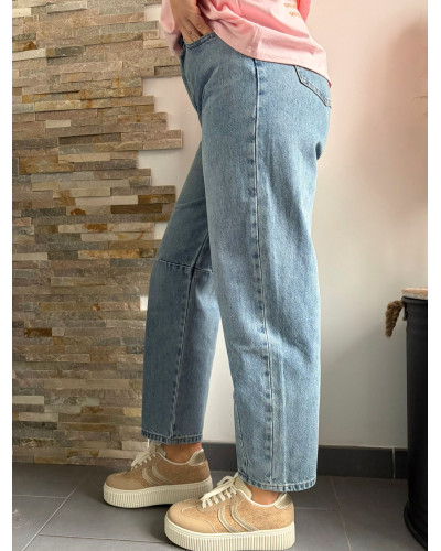 BRANDY | Jean balloon bleu clair oraije