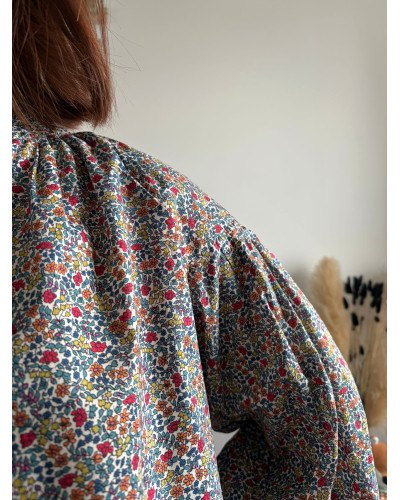 VIOLETTE | Blouse liberty bleu marine