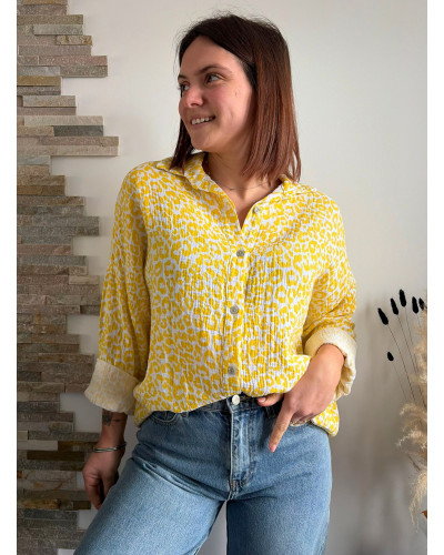BERNADETTE |  Chemise léopard gaze de coton